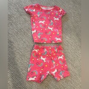 Girls' Pink cat & Jack Unicorn & Rainbow Pajama Set